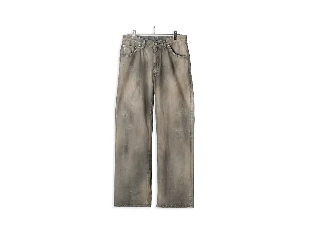 ANCELLM Shoe-Cut Denim Pants "Black"