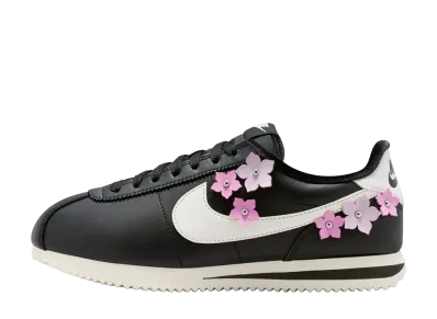 Nike Women's Cortez Leather Floral Pack "Black/Pink Rise"