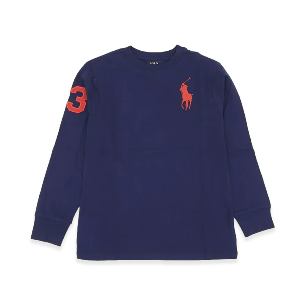 Ralph Lauren Kids Long Sleeve T-Shirt "Navy"