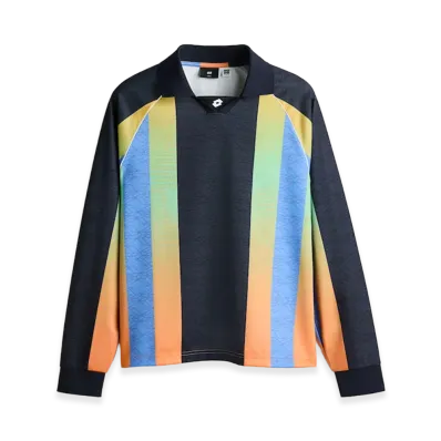 H&M x LOTTO Loose Fit Soccer Shirt "Bright Yellow/Navy Blue"