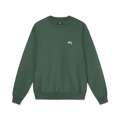 Stussy Stock Logo Crew Sweat "Forest"
