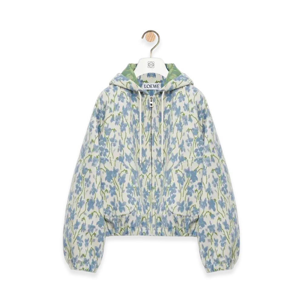 LOEWE Hooded Jacket "White/Blue"