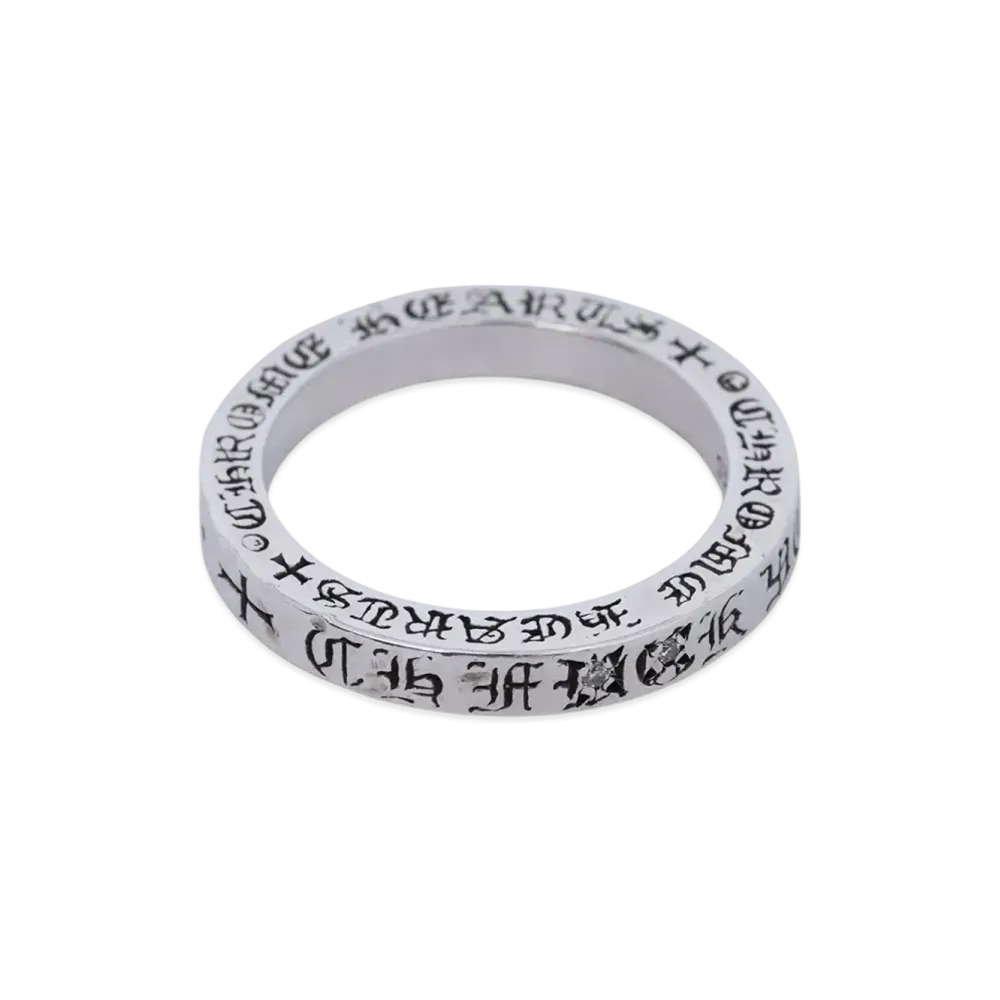 Chrome Hearts Spacer Ring Fuck You 3mm 2P Diamond "Silver"