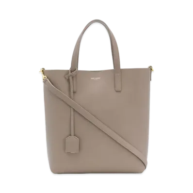 SAINT LAURENT Shopping Bag Saint Laurent Toy In Supple Leather "Stone Gray"