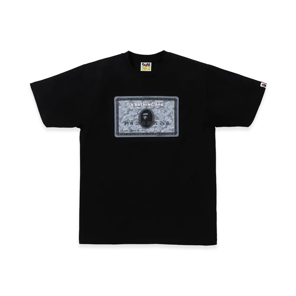 A BATHING APE Bape Card Tee "Black/Silver"