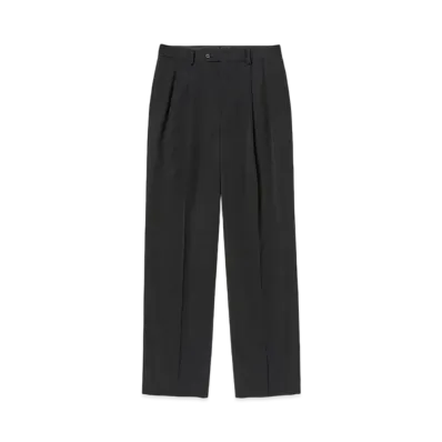 AURALEE Light Wool Max Gabardine Two-Tuck Slacks "Top Black"