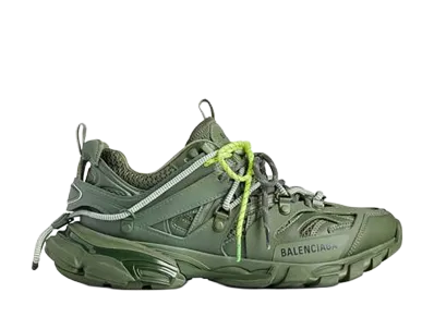 BALENCIAGA Track Trail Laces Sneaker "Khaki/Neon Yellow"