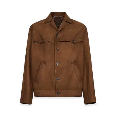 PRADA Suede Blouson "Brown"