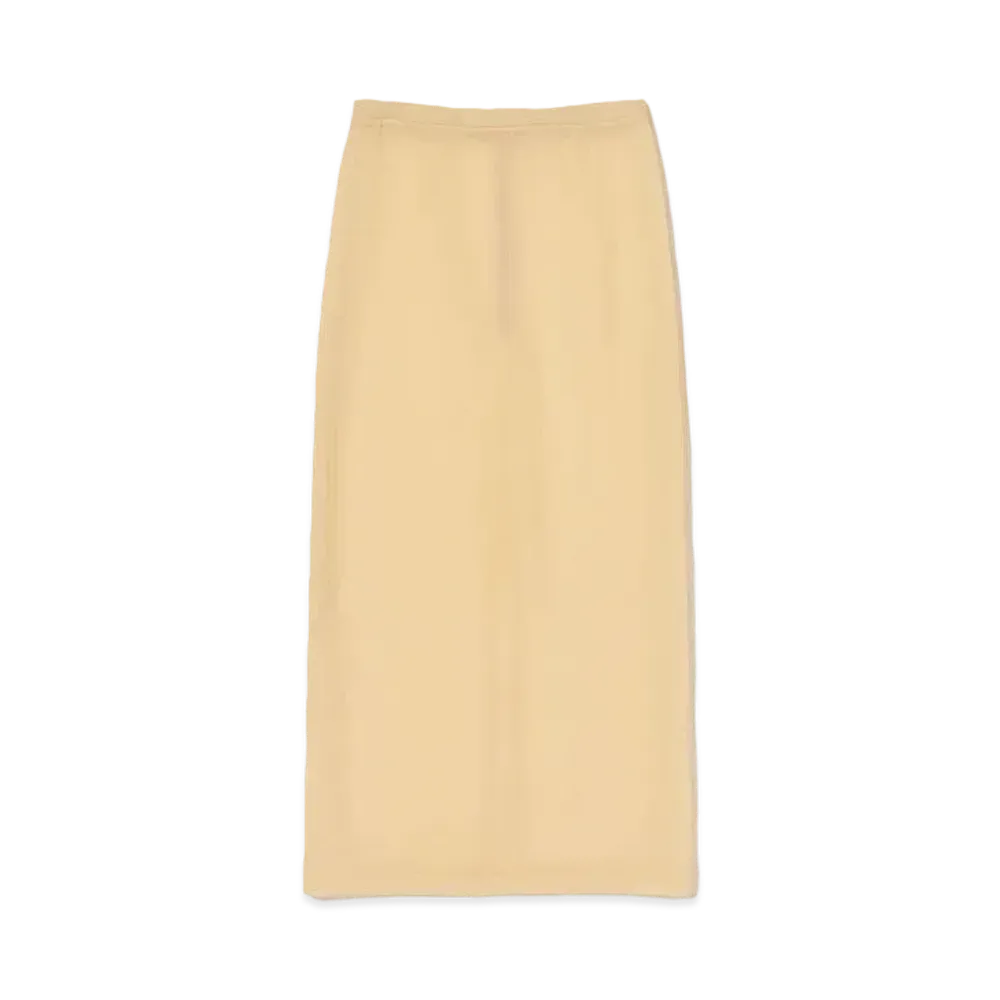 AURALEE Elastic Sheer Nylon Skirt "Yellow"