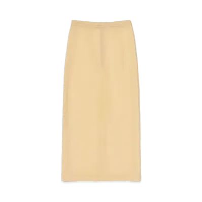 AURALEE Elastic Sheer Nylon Skirt "Yellow"