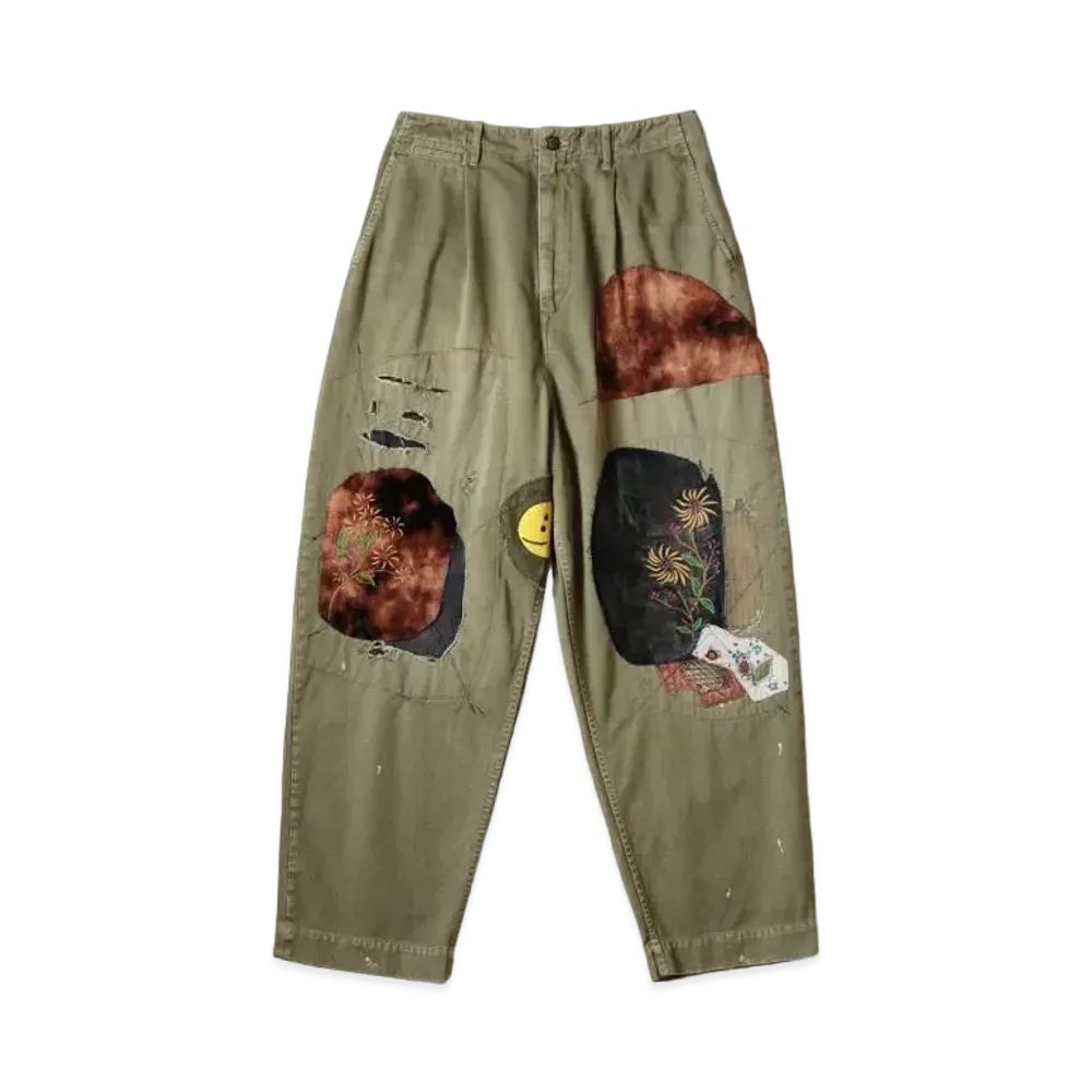 KAPITAL Katsuragi High Waist Neem Pants "Khaki"