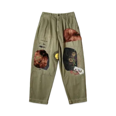 KAPITAL Katsuragi High Waist Neem Pants "Khaki"