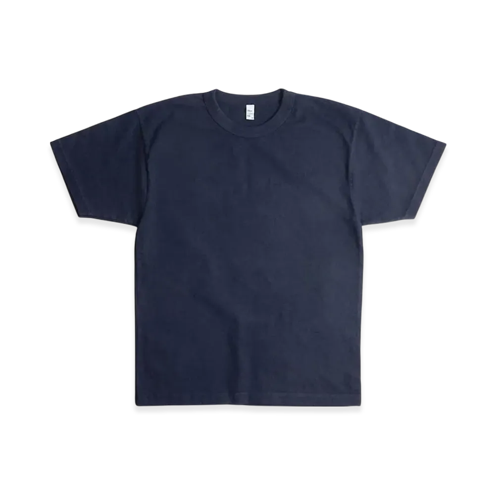Los Angeles Apparel 8.5OZ Short Sleeve Binding Garment Dyed T-Shirt "Navy"