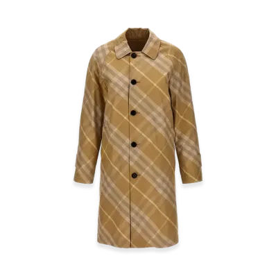Burberry Women's Check Reversible Coat "Beige"