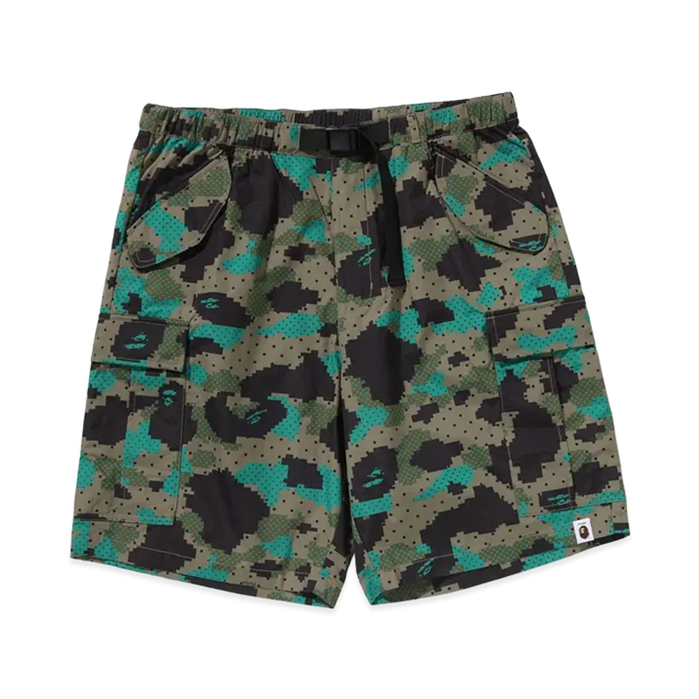 A BATHING APE x KAZUKI KURAISHI 3-Layer Digital 1ST Camo Dot Shorts "Green"