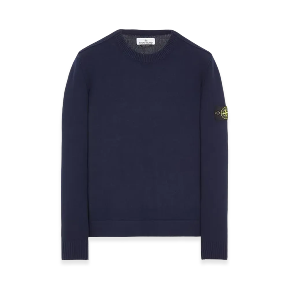 Stone Island 531B6 Geelong Wool Crewneck Knit - 23FW "Navy Blue"