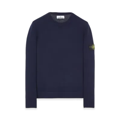 Stone Island 531B6 Geelong Wool Crewneck Knit - 23FW "Navy Blue"