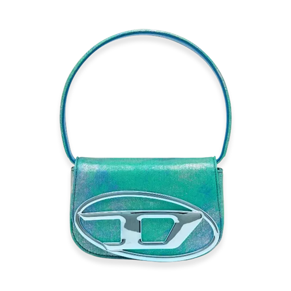 Diesel 1Dr 1Dr-Iconic Shoulder Bag In Pop Color Denim "Blue Green"