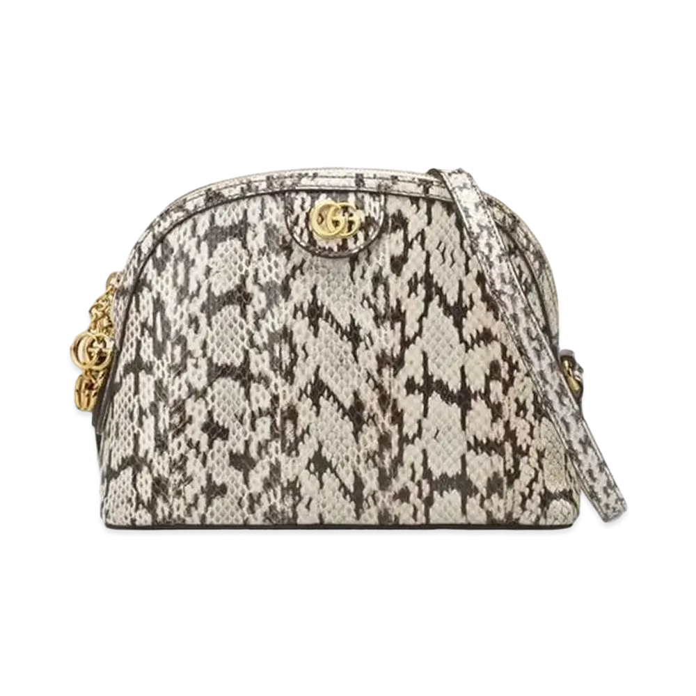GUCCI Ophidia Snake Leather Small Shoulder Bag "Grey Snake"