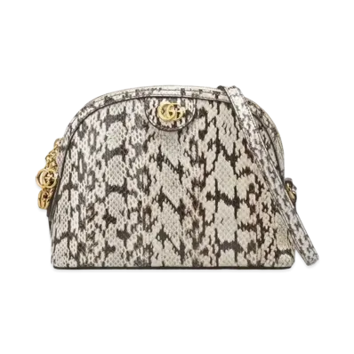 GUCCI Ophidia Snake Leather Small Shoulder Bag "Grey Snake"