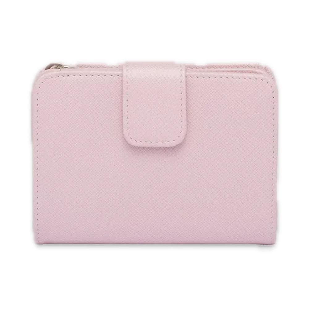 PRADA Saffiano Triangle Wallet "Pink"
