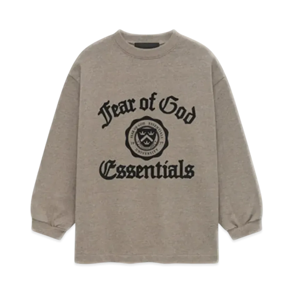 FEAR OF GOD Essentials Kid's Heavy Longsleeve Tee "Heather Gray"