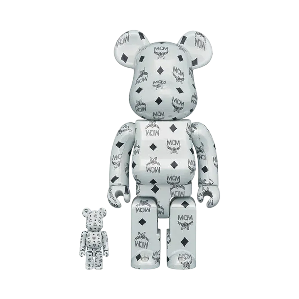 Bearbrick MCM WHITE CHROME Ver. 100% & 400%