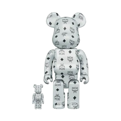 Bearbrick MCM WHITE CHROME Ver. 100% & 400%