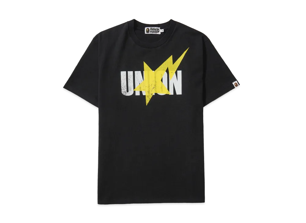 A BATHING APE x UNION Washed STA Tee "Black"