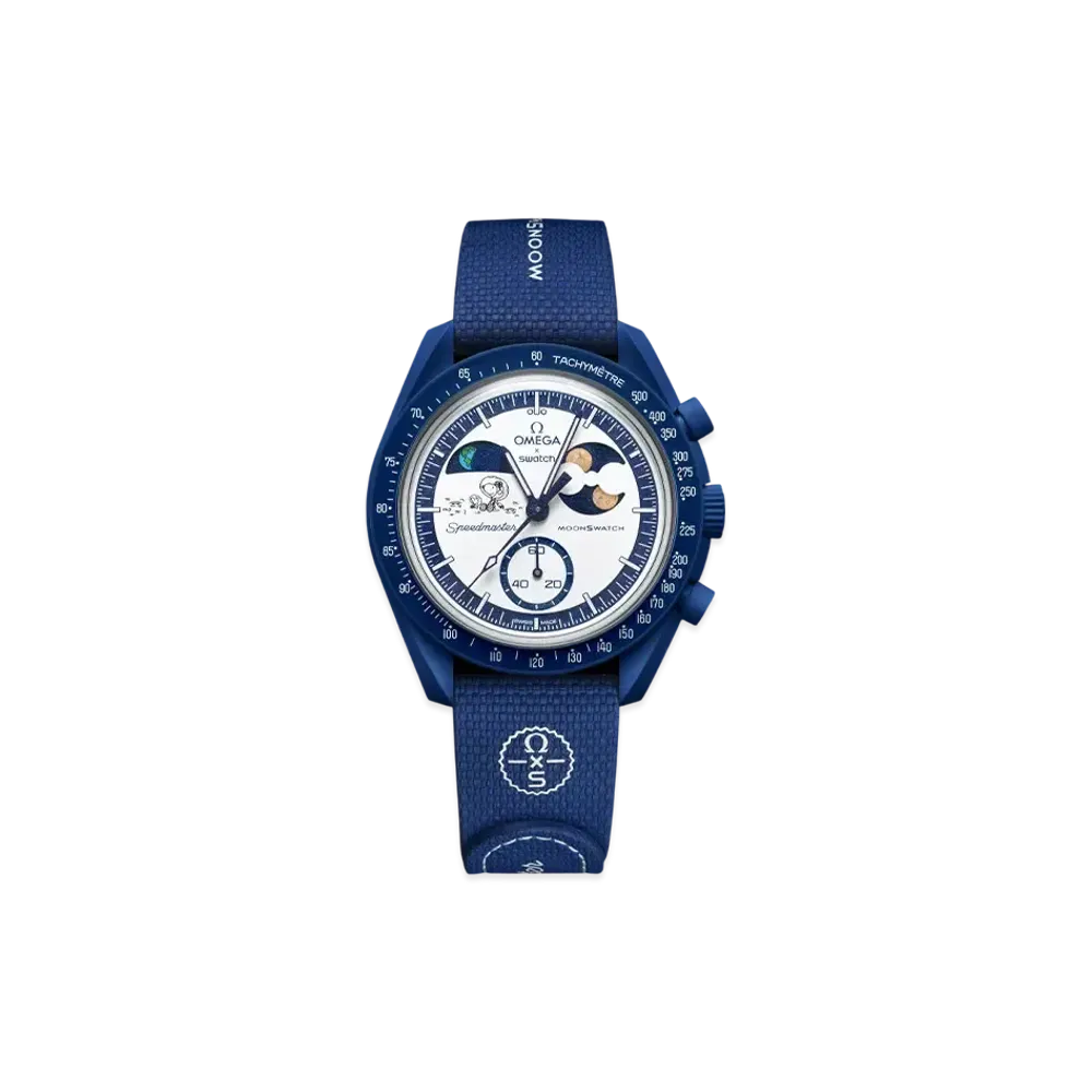 Swatch x OMEGA x Snoopy BIOCERAMIC MoonSwatch Mission To The Earthphase - Mooshine Gold (Sturgeon Design) "Navy"