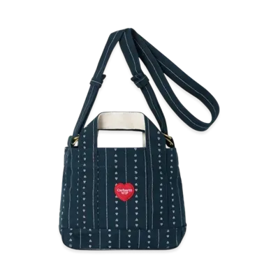 Carhartt WIP Drewe Tote Small "Heart C PinstripeInk/Natural"