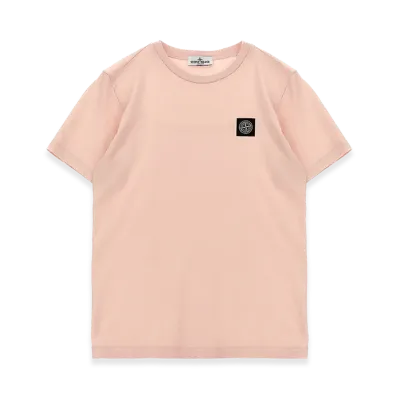 Stone Island Kids Logo Badge T-Shirt "Pink"