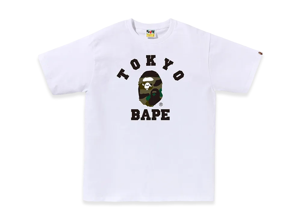 A BATHING APE Tokyo Exclusive 1ST Camo Tokyo College Tee "White"