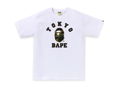 A BATHING APE Tokyo Exclusive 1ST Camo Tokyo College Tee "White"