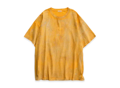 NICENESS Lydon Houndstooth Print Faded T-Shirt "Yellow"