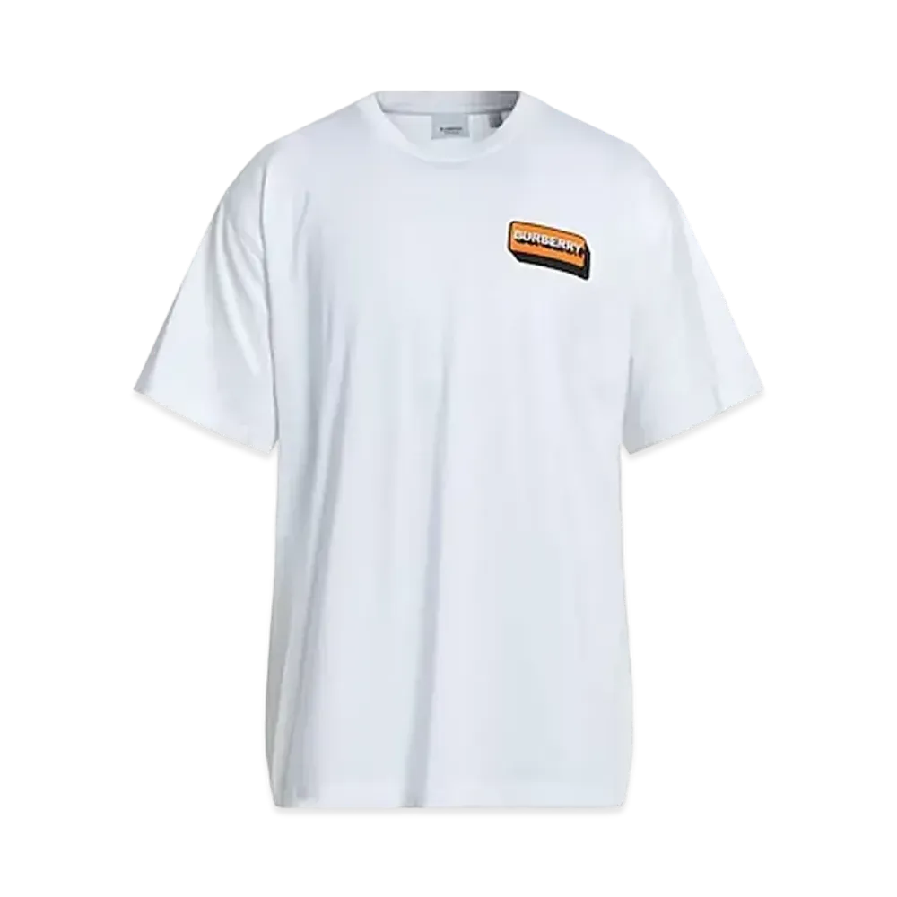 Burberry Men's Logo Applique Oversized T-shirt "White"