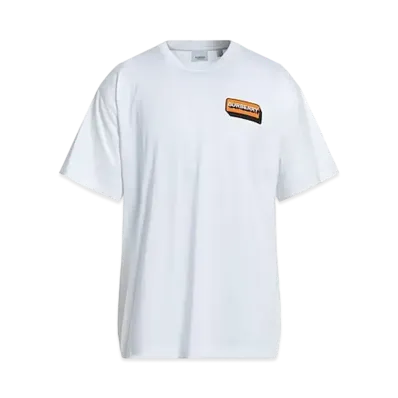 Burberry Men's Logo Applique Oversized T-shirt "White"