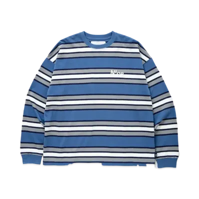 N!ce Border Long Sleeve Tee "Blue"