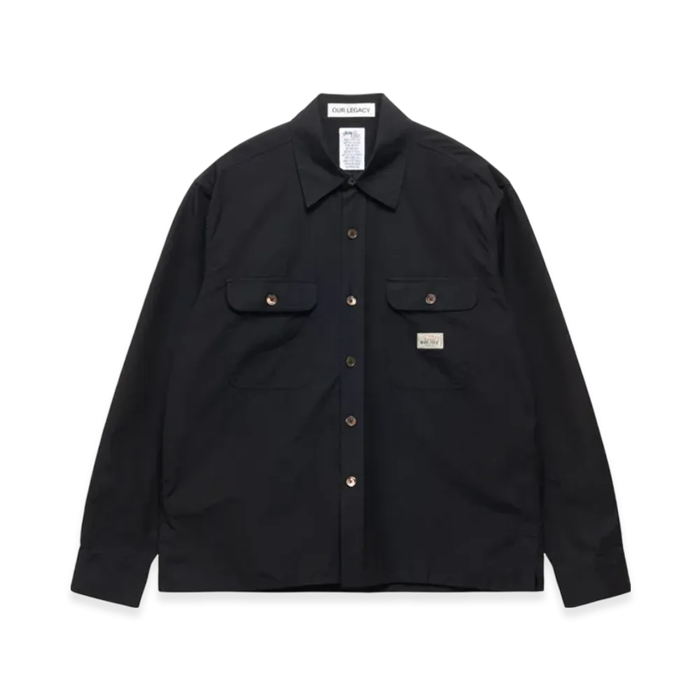 Stussy x Our Legacy Work Shop Country Shirt "Washed Black Canvas"