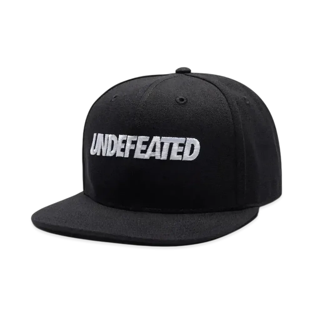 UNDEFEATED Canvas Logo Snapback "Black"