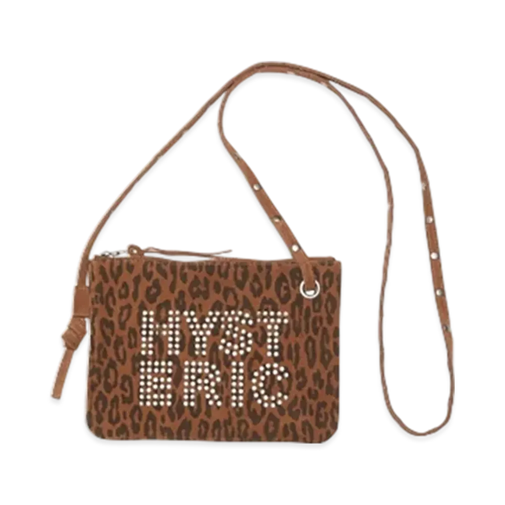 HYSTERIC GLAMOUR Logo Stud Sacoche "Brown"