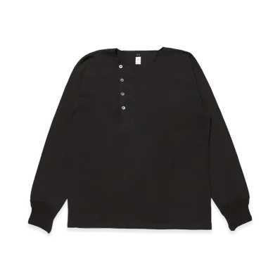 T.T Taiga Takahashi LOT.618 Side Henley Neck Shirt "Charcoal"