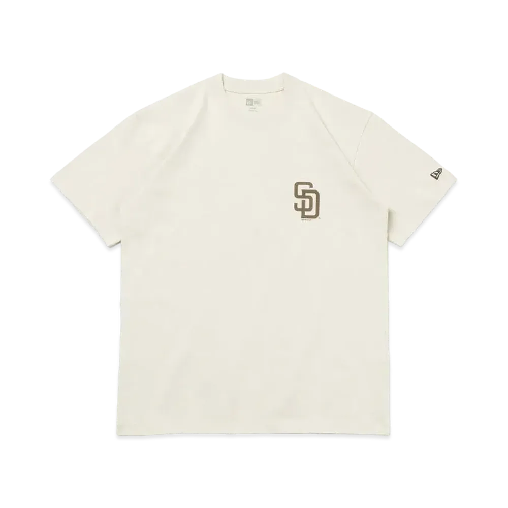 NEW ERA MLB Apparel Regular Fit Short Sleeve Cotton T-Shirt World Series San Diego Padres "Stone"