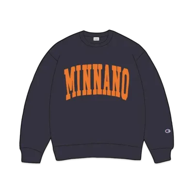 BEAMS x Champion x MIN-NANO Reverse Weave Logo Sweat "Dark Navy"