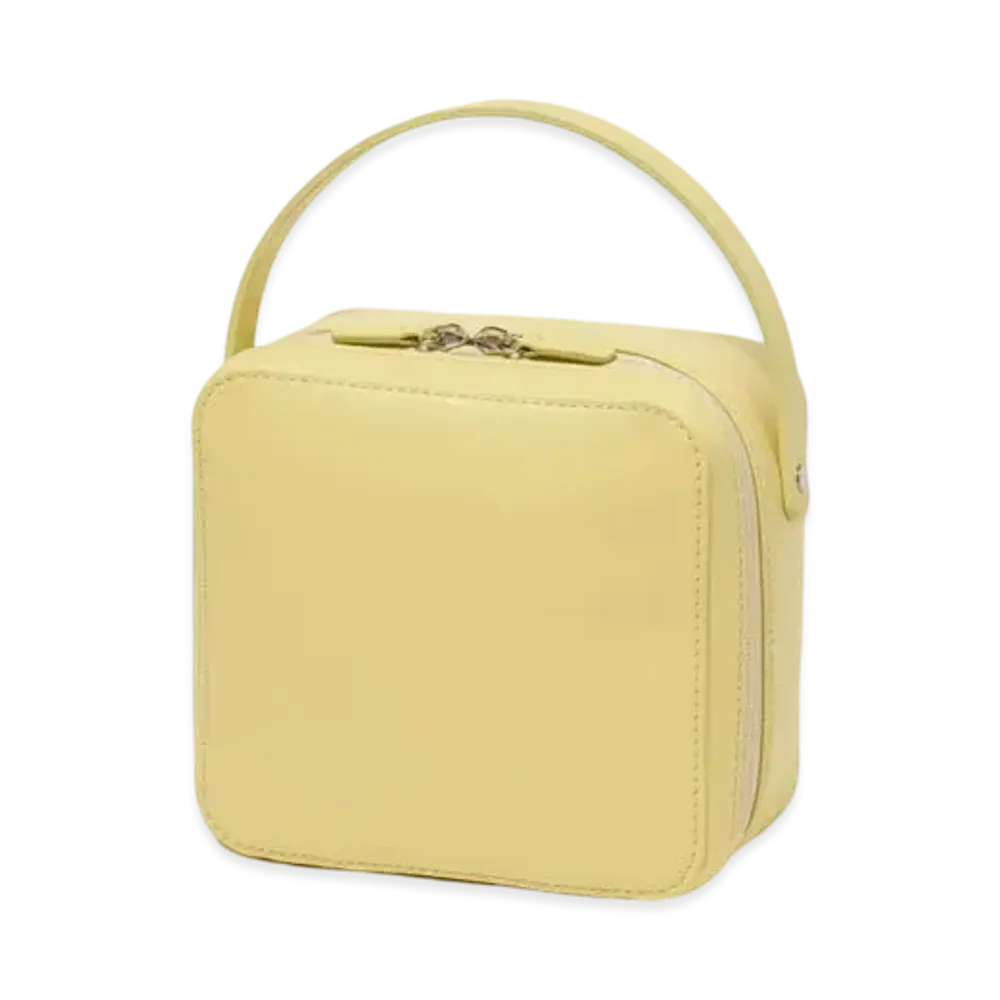 AURALEE Leather Small Travel Case "Yellow"