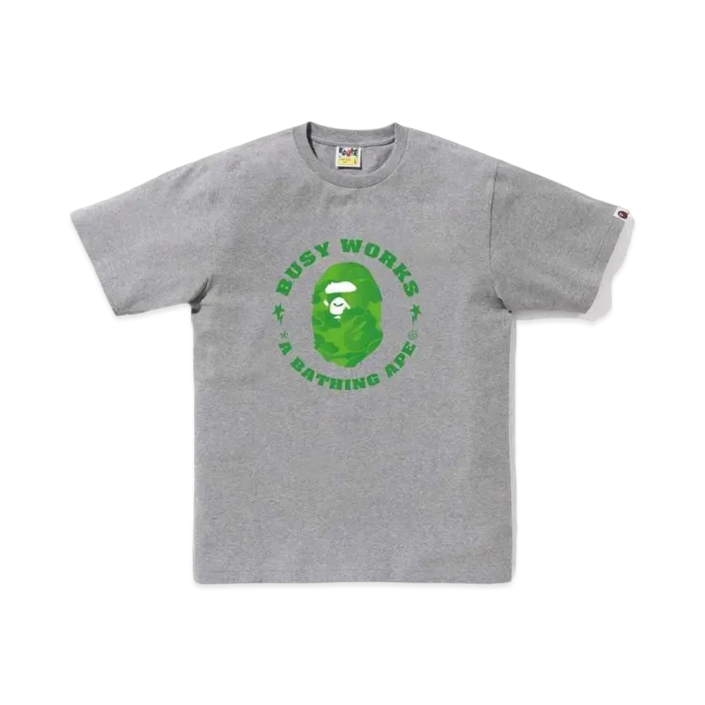 A BATHING APE Ink Camo Busy Works Tee "Gray"