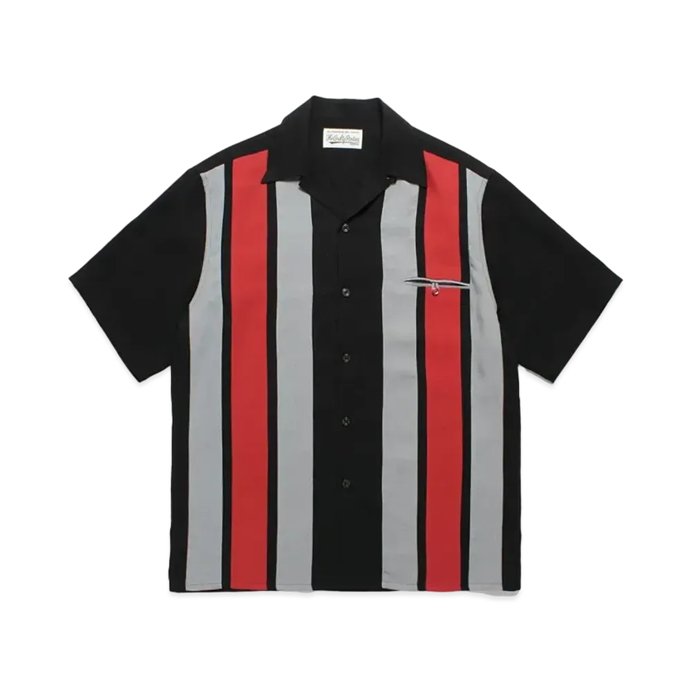WACKO MARIA Switching 50's Open Collar Shirt "Black"