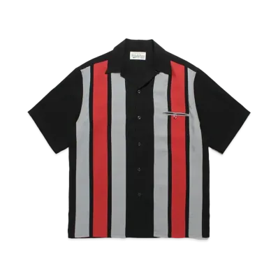 WACKO MARIA Switching 50's Open Collar Shirt "Black"