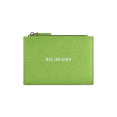 BALENCIAGA Cash Folded Vertical Card Holder Japan Exclusive "Apple Green/White"