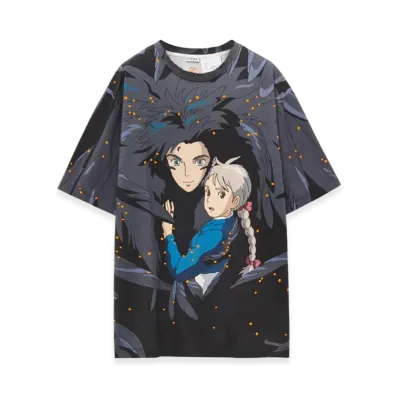 LOEWE x Howl's Moving Castle T-Shirt in Cotton "Navy Blue"